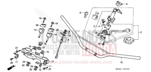 HANDLE PIPE/TOP BRIDGE NX650M de 1991